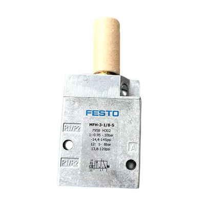Original Factory FESTO Solenoid Valve MFH-3-1/8S Series 0692 Aluminum and Copper Light Gray for Offset Printing Machine