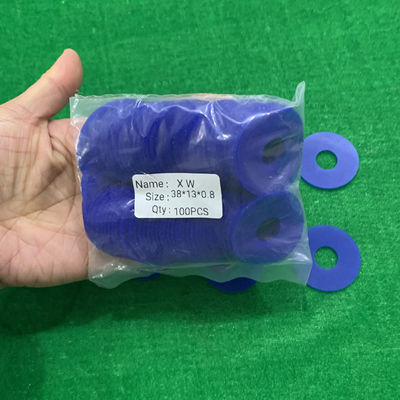 38 X 15 X 0.8mm Flat Rubber Sucker Blue Color Standard Sizes Shapes