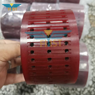 Red Color Suction Wheel 124*70mm Polyurethane Printing Parts for Folding Machine