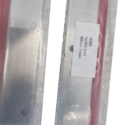 UV Ink Resistant Heidelberg Printer Wash Up Blade 605x46x0.5mm with 7 Holes for SM52 PM52