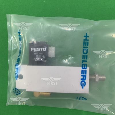 Aluminum Body Solenoid Valve Cylinder Silver Color for SM74/PM74 Printing Machines